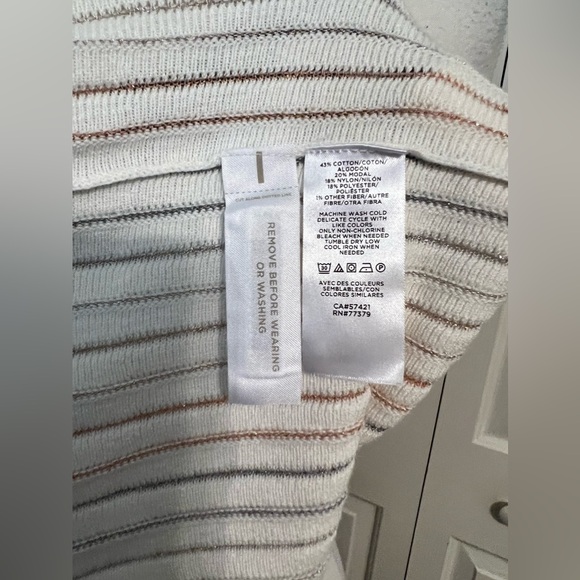 NWT Ann Taylor Metallic Stripe Skirt Size Medium Petite - Picture 4 of 4